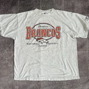 Men's Vintage Logo Athletic Denver Broncos Tyrone Braxton Signed T Shirt Sz 2XL